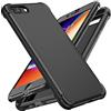 ORETECH Compatibile con Cover iPhone 8 Plus e iPhone 7 Plus(5,5''), [2 Pezzi Pellicola Protettiva in Vetro Temperato] Custodia in Silicone Morbida Ultra Sottile Protezione per Fotocamera - Nero