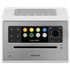 Sonoro Elite bianco lucido - argento - Sistema Hi-Fi All-in-One, Spotify, Amazon Music, Deezer