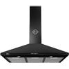 Gurari Cappa aspirante 90 cm GCH C 147 BL 9 N - Cappa da parete nera - Potente motore 1000 m³/h - Cappa aspirante di scarico e ricircolo - Illuminazione a LED - Filtro antigrasso in metallo - Cappa da