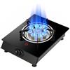 Generic Fornello a gas portatile da 5,2 kW, fornello a gas 1 bruciatore con protezione anti-fiamma, in vetro temperato e ghisa, ideale per la cucina di casa (GPL)