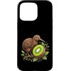 kiwi bird fruit slice leafy branch anima Custodia per iPhone 15 Pro Max Kiwi Uccello Frutto Ramo Foglie Natura
