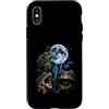 Stormy Amphibian Designs Custodia per iPhone X/XS Divertente Rana Maledetto Rospo Moonlight Ribbit Luna Howling Meme