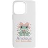 Cute Kawaii Anxious Frog Pastel Aestheti Custodia per iPhone 14 Pro Max Amante della rana pastello Kawaii ansioso ma adorabile