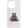Bookworm Raccoon Reading Healing Custodia per iPhone 14 Pro Max Leggere invece di guarire carino procione amante dei libri