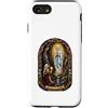 Holy Art Custodia per iPhone SE (2020) / 7/8 Nostra Signora Di Lourdes Mariano Cattolico Gotico Mosaico Icona Arte