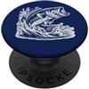 Cool Fishing Tees Pesce Bass Jumping PopSockets PopGrip Adesivo