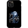 Moonlight Raccoon Outfitters Custodia per iPhone 11 Pro Divertente Procione Luna Fulmine Tempesta Caotico Howling Meme