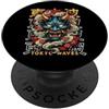 TOKYO WAVES Oni Mask Designs Maschera giapponese del diavolo Hannya giapponese Oni Maschera Yokai Oni PopSockets PopGrip Adesivo