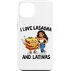 Sarcastic Humor & Meme Designs Custodia per iPhone 13 Amo Lasagne E Latine Divertente Scherzo Cibo Italiano