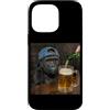Funny Monkey Gorilla Dog Drinking Beer M Custodia per iPhone 14 Pro Max Gorilla Bere Birra Divertente Gorilla Monkey Dog Meme