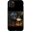 Funny Monkey Gorilla Dog Drinking Beer M Custodia per iPhone 11 Pro Max Gorilla Bere Birra Divertente Gorilla Monkey Dog Meme