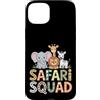 African Safari Squad Jungle Wildlife Adv Custodia per iPhone 15 Plus African Safari Squad - Simpatico equipaggio di animali da safari