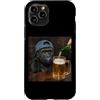 Funny Monkey Gorilla Dog Drinking Beer M Custodia per iPhone 11 Pro Gorilla Bere Birra Divertente Gorilla Monkey Dog Meme