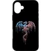 Paint Dripping Patriotic 4th of July US Custodia per iPhone 16 Plus Dragon Fantasy Bandiera americana USA Drip Graffiti Patriottismo