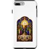 Holy Art Custodia per iPhone 7 Plus/8 Plus Opera d'arte a mosaico gotico cattolico calice ed eucaristia