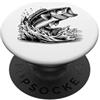 Cool Fishing Tees Pesce Bass Jumping PopSockets PopGrip Adesivo