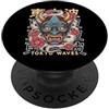 TOKYO WAVES Oni Mask Designs Yokai Oni Maschera Diavolo Giapponese Demone Tattoo Oni Mask PopSockets PopGrip Adesivo