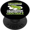 Funny Crocodile Hunter Costume Adult Des I coccodrilli sono fantastici, sono fantastico, sono un coccodrillo divertente PopSockets PopGrip Adesivo