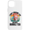 Retro Pig I Can't Imagine Life Without B Custodia per iPhone 14 Plus Simpatico maiale retrò Non riesco a immaginare la vita senza Bubble Tea