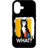 Funny Animal What Humor Joke Animal Meme Custodia per iPhone 17 Cat What? Gatto Meme Gatto Divertente Detto Animale
