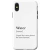 Molle a molla nere Custodia per iPhone X/XS La definizione di salute dell'acqua salva vite
