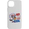 Flo Design 4th Of July Outfits Custodia per iPhone 14 Plus Funny 4th of July Raccoon Patriotic Red White and Feral kids