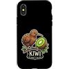 kiwi animal kiwi fruit tree branch wildl Custodia per iPhone X/XS Kiwi L'animale e l'uccello della frutta Nuova Zelanda