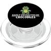 Funny Crocodile Hunter Costume Adult Des Facilmente distratto da coccodrilli divertente coccodrillo PopSockets PopGrip per MagSafe