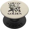 Golden Retriever Dog Lover Gifts Rilassarsi con la mia poltrona estiva per cani Golden Retriever PopSockets PopGrip Adesivo