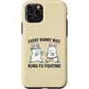 Funny Easter Bunny Martial Arts Karate R Custodia per iPhone 11 Pro Ogni coniglietto era Kung Fu combattendo carino duo