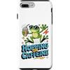 Caffeinated Frog Humor Vibes Custodia per iPhone 7 Plus/8 Plus Frog Hopping On Caffeina Coffee Lover