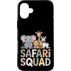 African Safari Squad Cute Wildlife Adven Custodia per iPhone 16 Plus Avventura animale del fumetto della squadra africana saf