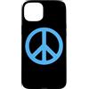 es designs Custodia per iPhone 15 Plus Segno della pace azzurro