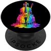 Violoncello-Violino-Musica Accessori Reg Cello Violoncellista Drip-Painting-Art 80s 90s Violoncello PopSockets PopGrip Adesivo