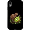 kiwi bird fruit slice leafy branch anima Custodia per iPhone XR Kiwi Uccello Frutto Ramo Foglie Natura