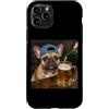 Funny French Bulldog Dog Drinking Beer M Custodia per iPhone 11 Pro Bulldog francese bere birra divertente bulldog francese meme