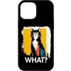 Funny Animal What Humor Joke Animal Meme Custodia per iPhone 12 Pro Max Cat What? Gatto Meme Gatto Divertente Detto Animale