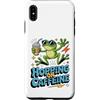 Caffeinated Frog Humor Vibes Custodia per iPhone XS Max Frog Hopping On Caffeina Coffee Lover