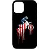 Paint Dripping Patriotic 4th of July US Custodia per iPhone 12/12 Pro Dirt Bike Motocross Bike Bandiera Americana USA Drip Graffiti