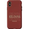 Canadian born and Canada apparel Custodia per iPhone X/XS Vintage, Kelowna, Canada