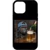 Funny Monkey Gorilla Dog Drinking Beer M Custodia per iPhone 12 Pro Max Gorilla Bere Birra Divertente Gorilla Monkey Dog Meme