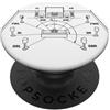 Vintage Electronics Diagrams for Guys Grafico del diagramma del progetto surround del cinema audio domestico vintage PopSockets PopGrip Adesivo