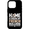 French Bulldog Lover Dog Custodia per iPhone 16 Pro Casa è dove il mio bulldog francese è amante di Frenchie