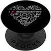 Geometry Minimal Line Designs I Love Geometry Cuore con forme geometriche - Insegnante di matematica PopSockets PopGrip Adesivo