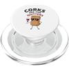 Corks Are For Quitters Fun Wine Lover Dr Design divertente per gli amanti del vino per le feste PopSockets PopGrip per MagSafe