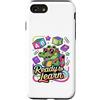 Cute Alligator Lover School Ready Custodia per iPhone SE (2020) / 7/8 Alligatore pronto per imparare i bambini