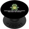Funny Crocodile Hunter Costume Adult Des I coccodrilli mi rendono felice Tu non sei così divertente coccodrillo PopSockets PopGrip Adesivo