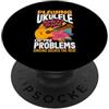 Funny Ukulele Musician Hawaiian Music Ap Dont Make Me Use My Ukulele Voce Divertente Musicista PopSockets PopGrip Adesivo