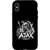 Spartan Warrior Greek Mythology Ajax Custodia per iPhone X/XS Ajax Unyielding Indomato Ininterrotto Eroe Spartano