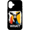 Funny Animal What Humor Joke Animal Meme Custodia per iPhone 16 Moose What? Moose Meme Moose Divertente Detto Animale